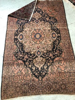Auth: 19th C Antique Rug Organic Paper Thin Collectors Beauty 4x7 NR 9