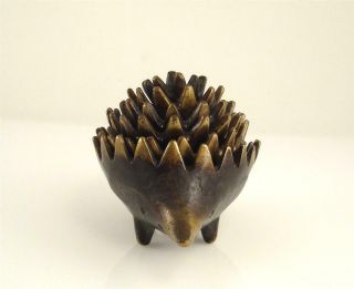 Antique Workshop WALTER BOSSE Brass HEDGEHOG Vienna,  Austria 1950s Ashtray (GR) 10