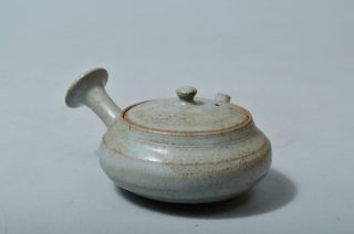 T2667: Japanese Seto - Ware Blue Glaze Teapot Kyusu Sencha,  Tea Ceremony