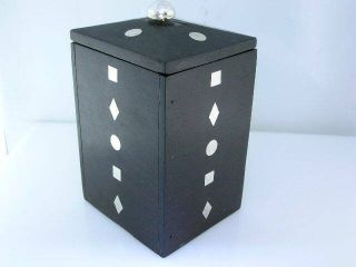 Rare Mexican Sterling & Wooden Tea Caddy by SPRATLING Taxco Mexico 3