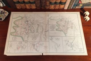 Antique Civil War Map Battle Antietam Sharpsburg Va Virginia Gettysburg