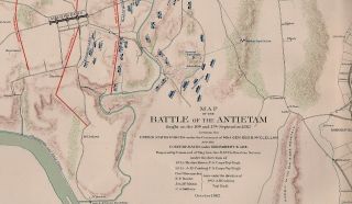 Antique Civil War Map BATTLE ANTIETAM Sharpsburg VA Virginia Gettysburg 3