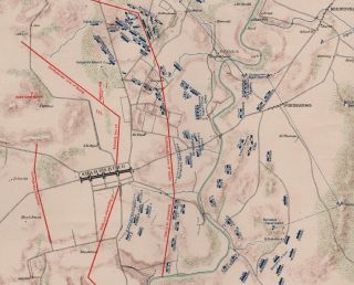 Antique Civil War Map BATTLE ANTIETAM Sharpsburg VA Virginia Gettysburg 7