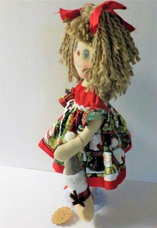 HANDMADE Primitive Raggedy Ann DOLL COUNTRY CHRISTMAS IN JULY/ SNOWMAN ORNIE 11