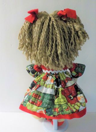 HANDMADE Primitive Raggedy Ann DOLL COUNTRY CHRISTMAS IN JULY/ SNOWMAN ORNIE 12