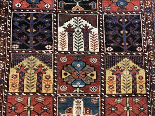 Auth: Antique Luri Nomadic Rug Rare Charmahal Collectors Garden Beauty 5x13 Nr