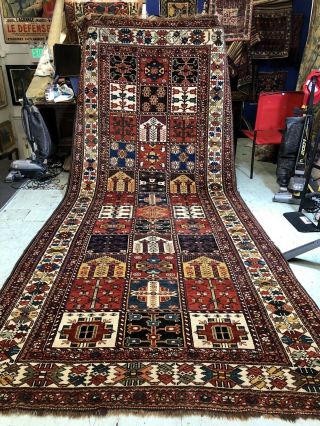 Auth: Antique Luri Nomadic Rug Rare CharMahal Collectors Garden Beauty 5x13 NR 4