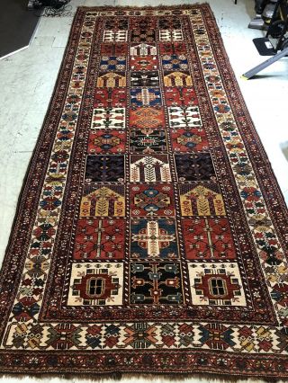 Auth: Antique Luri Nomadic Rug Rare CharMahal Collectors Garden Beauty 5x13 NR 5