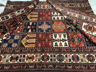 Auth: Antique Luri Nomadic Rug Rare CharMahal Collectors Garden Beauty 5x13 NR 9