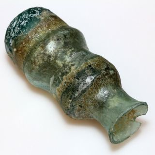 Intact Near East Roman Era Glass Bottle Circa 100 - 300 Ad