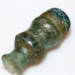 INTACT NEAR EAST ROMAN ERA GLASS BOTTLE CIRCA 100 - 300 AD 2