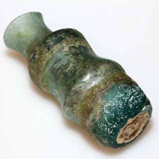 INTACT NEAR EAST ROMAN ERA GLASS BOTTLE CIRCA 100 - 300 AD 3