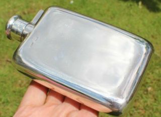 Antique ASPREY Solid Silver Hip Flask 230ml c.  1911 (R3068) 2