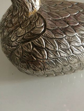 Tane J.  MARMOLEJOS Mexican Mexico Sterling Silver 925 table Centerpiece duck box 3