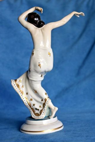 Antique Art Nouveau FLAPPER Deco Lady Exotic Dancer HERTWIG KATZHUTTE Figure 3