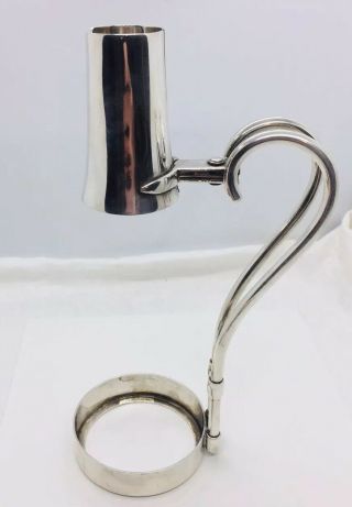 Cartier Rare Vintage Authentic Sterling Silver Wine Liquor Bottle Holder Server