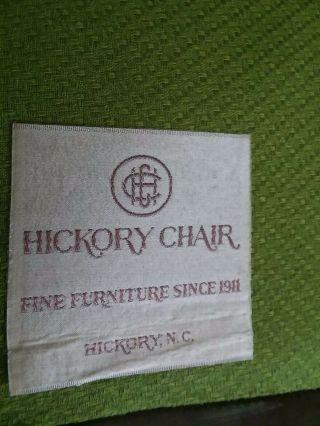 Vintage Leather Wingback Fireside Reading Hickory Chair Company Brass Tacks EXCD 12
