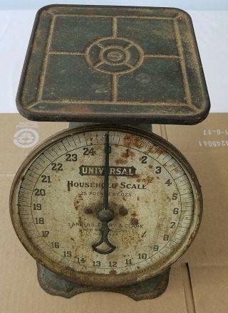 Vtg Landers Frary Clark Universal Household Scale 25 Pounds Britain Ct Usa