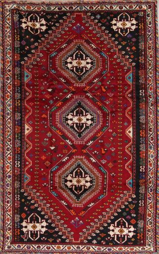One - Of - A - Kind Tribal Qashqai Vintage Persian Hand - Knotted 6 