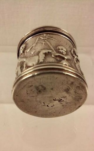 Antique Dutch Silver 18th Century Smelling Salts / Patch / Snuff Box,  Amsterdam 6