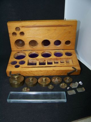 Vintage John M Maris Co brass scale weights 4