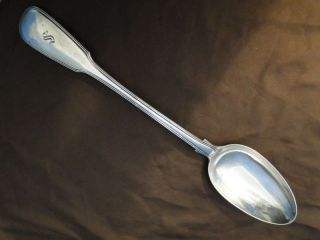 Fiddle & Thread Large Size Gravy Spoon Sterling Silver William Eley Circa 1844