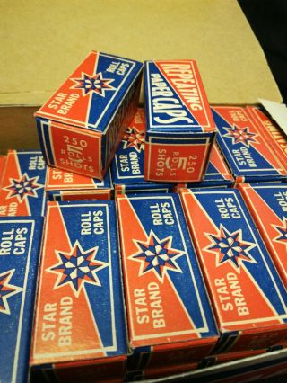 STAR BRAND REPEATING PAPER CAPS,  FULL BOX 60 BOXES TOTAL OF 250 ROLL SHOTS 4