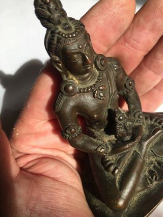 Antique Bronze Buddha Tibetan Buddha C19th Or Earlier,  Fine Casting & Details 11