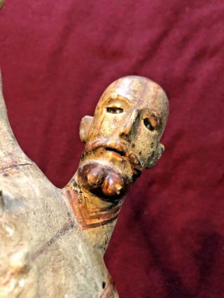 18TH CENTURY MEXICAN SOUTHWEST BULTO CORPUS OF JÉSUS CHRIST CARVED WOOD 11