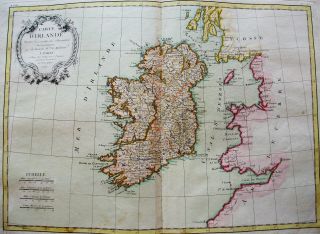 1778 ZANNONI - rare map: UNITED KINGDOM,  IRELAND,  DUBLIN,  CORK,  GALWAY,  BELFAST 2