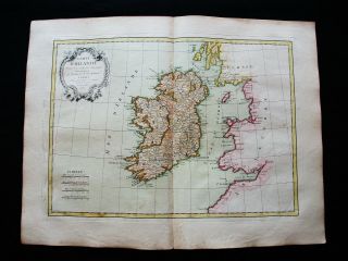 1778 ZANNONI - rare map: UNITED KINGDOM,  IRELAND,  DUBLIN,  CORK,  GALWAY,  BELFAST 5