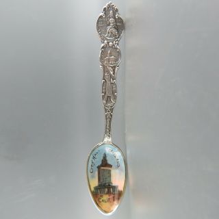 Scarce Enameled Sterling Silver Oakland California Souvenir Spoon