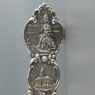 Scarce Enameled Sterling Silver Oakland California Souvenir Spoon 2