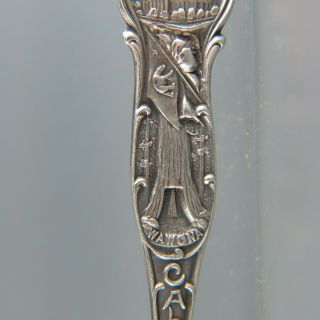 Scarce Enameled Sterling Silver Oakland California Souvenir Spoon 3