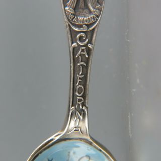 Scarce Enameled Sterling Silver Oakland California Souvenir Spoon 4
