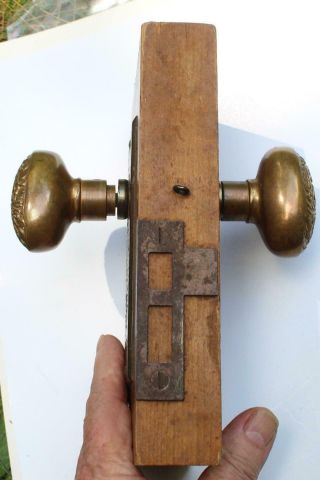 ANTIQUE SALESMANS SAMPLE YORK CITY PUBLIC SCHOOLS BRASS DOOR KNOBS,  PLATES, 8