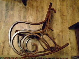 Vintage Bentwood Child Rocking Chair Austria Thonet style Rocker 4