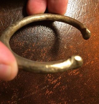 Antique Medieval Viking Anglo Saxon Hack Silver Torc C9th C10th Old Artefact Bar