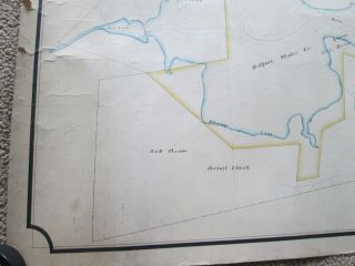 1890 HAND DRAWN,  HAND COLORED MAP,  BELFAST MAINE,  SHOWING WATER COMPANY LAND VS_ 4