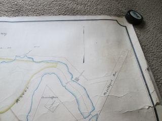 1890 HAND DRAWN,  HAND COLORED MAP,  BELFAST MAINE,  SHOWING WATER COMPANY LAND VS_ 9