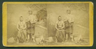 ca.  1880 NATIVE AMERICAN INDIAN s PAWNEE w PISTOL BOW & ARROW BEAD JEWELRY Ennis 2