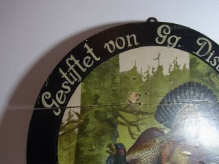 Vintage German Folk Art HUNT TARGET Wood Rifle Club 01.  10.  1935 13 2