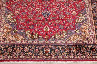 Traditional Vintage Floral Area Rug Hand - Knotted Wool Oriental Carpet 10 x 13 3