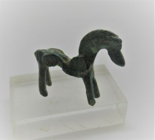 British Found Circa 100bc - 100ad Ancient Celtic Bronze Horse Statuette