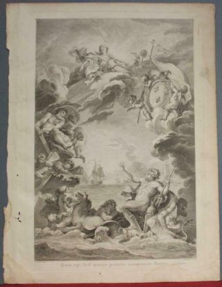 Le Neptune Oriental 1775 Mannevillette Unusual Antique Allegorical Title Page