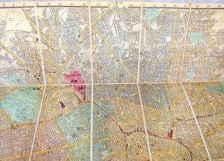 ANTIQUE REYNOLD ' S MAP OF LONDON AND ITS SUBURBS 1888 7