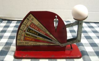 Vintage Old Jiffy Way Red Metal Poultry Egg Scale Weigher Sorter 1940 