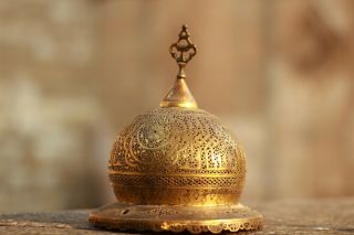 FINE ISLAMIC MAMELUKE ARABIC CAIROWARE STYLE INLAID OTTOMAN COBBER MOSQUE LAMP 2