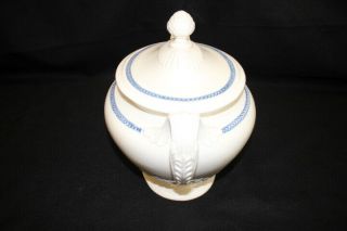 Large Antique Mid - 19th Century White Earthenware Soup Tureen W/Lid & Underplate 6