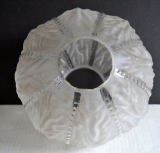 Antique GWTW Victorian Frosted SATIN GLASS GLOBE Lamp Shade Gone With The Wind 5